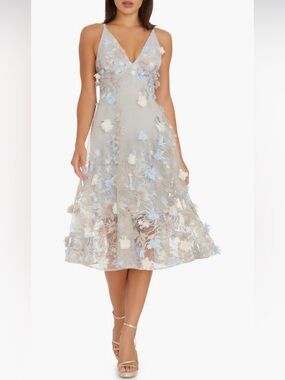 Dress the Population Audrey Embroidered Fit & Flare Dress